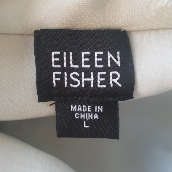 SOLD!! EILEEN FISHER Silk Mandarin Collar Jacket - Large - Picture 5 of 6